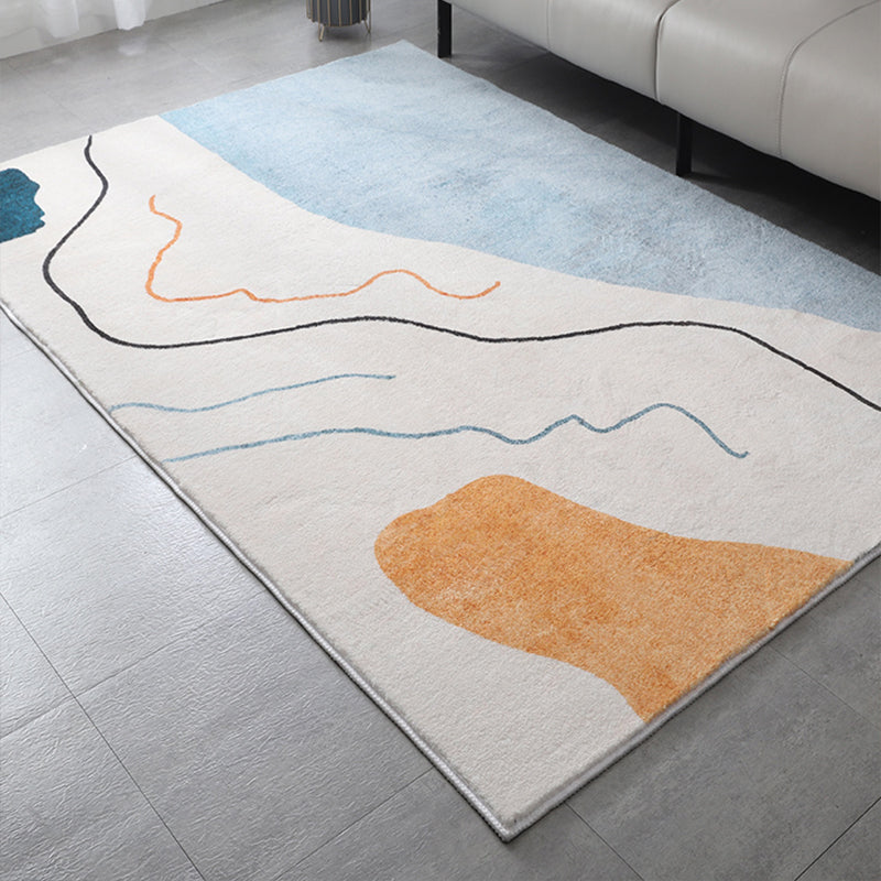 Lisslune | Western Bedroom Rug Multicolored Color Block Indoor Carpet Cotton Blend Pet Friendly Non-Slip Rug