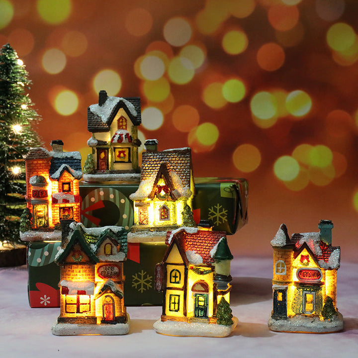 Lisslune | Christmas decorations micro landscape resin house