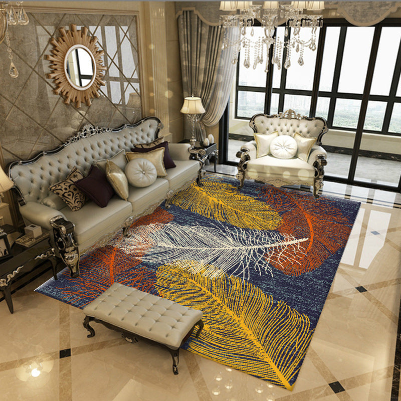 Lisslune | Luxury Living Room Rug Multi Color Plant Indoor Rug Synthetic Easy Care Machine Washable Rug