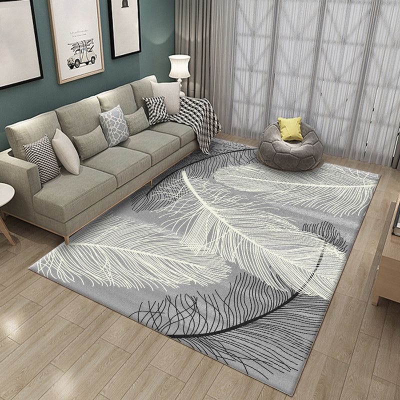Lisslune | Luxury Living Room Rug Multi Color Plant Indoor Rug Synthetic Easy Care Machine Washable Rug