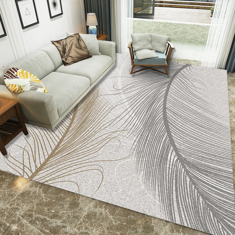 Lisslune | Luxury Living Room Rug Multi Color Plant Indoor Rug Synthetic Easy Care Machine Washable Rug