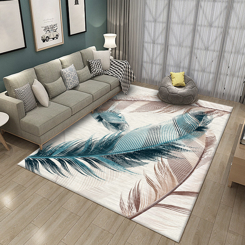Lisslune | Luxury Living Room Rug Multi Color Plant Indoor Rug Synthetic Easy Care Machine Washable Rug