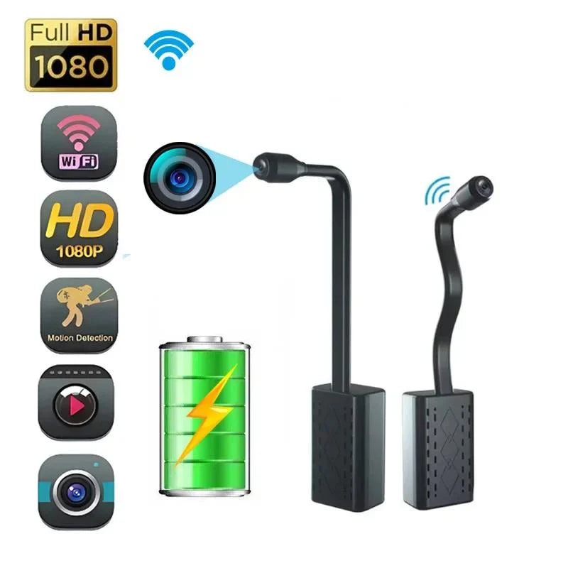 Lisslune | Hidden Spy Cam with 360° Foldable Lens - Wireless Mini Camera