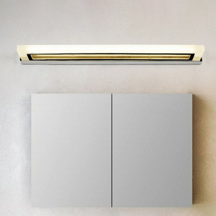 Lisslune | Rectangular LED Wall Lamp Postmodern Acrylic Bathroom Sconce Light Fixture in Chrome