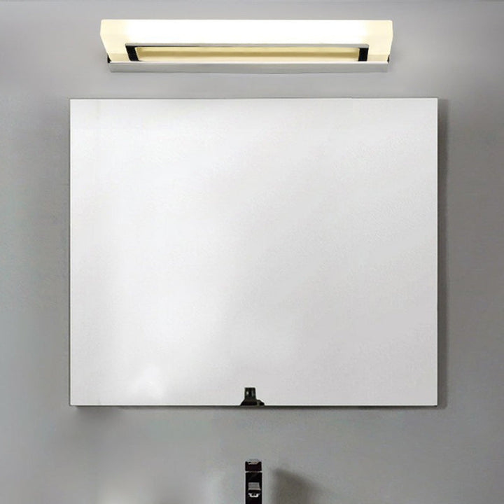 Lisslune | Rectangular LED Wall Lamp Postmodern Acrylic Bathroom Sconce Light Fixture in Chrome