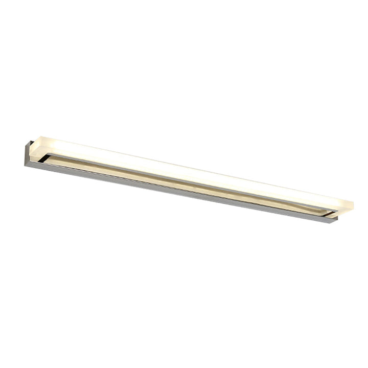 Lisslune | Rectangular LED Wall Lamp Postmodern Acrylic Bathroom Sconce Light Fixture in Chrome