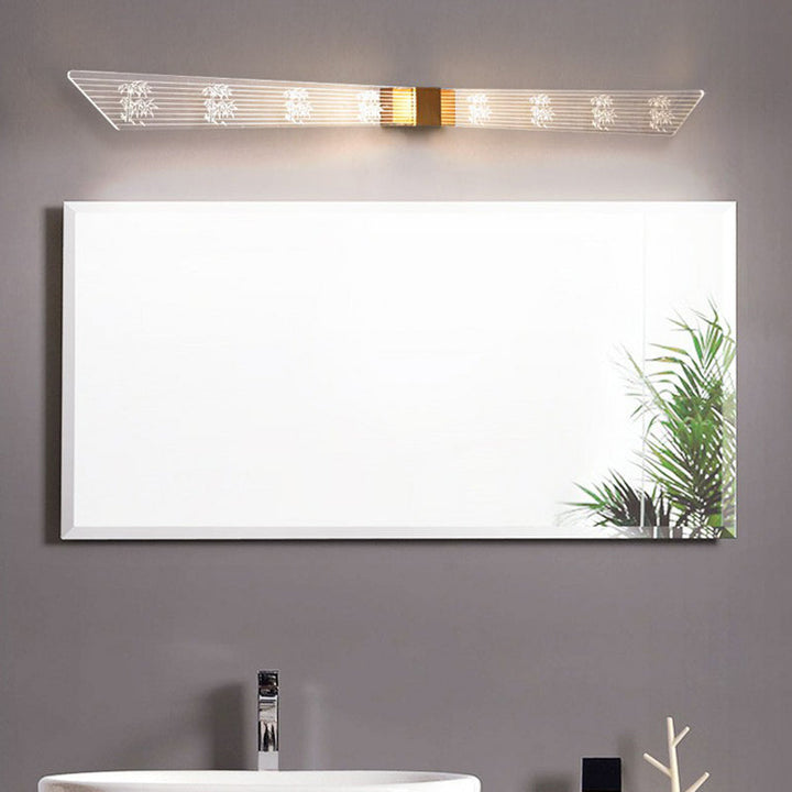 Lisslune | Acrylic Geometric Wall Lighting Ideas Modern Gold LED Vanity Wall Lamp for Bathroom