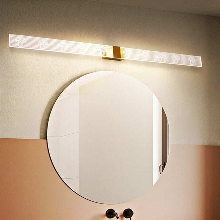 Lisslune | Acrylic Geometric Wall Lighting Ideas Modern Gold LED Vanity Wall Lamp for Bathroom