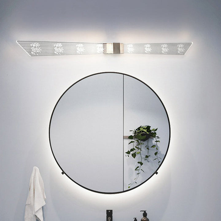 Lisslune | Acrylic Geometric Wall Lighting Ideas Modern Gold LED Vanity Wall Lamp for Bathroom