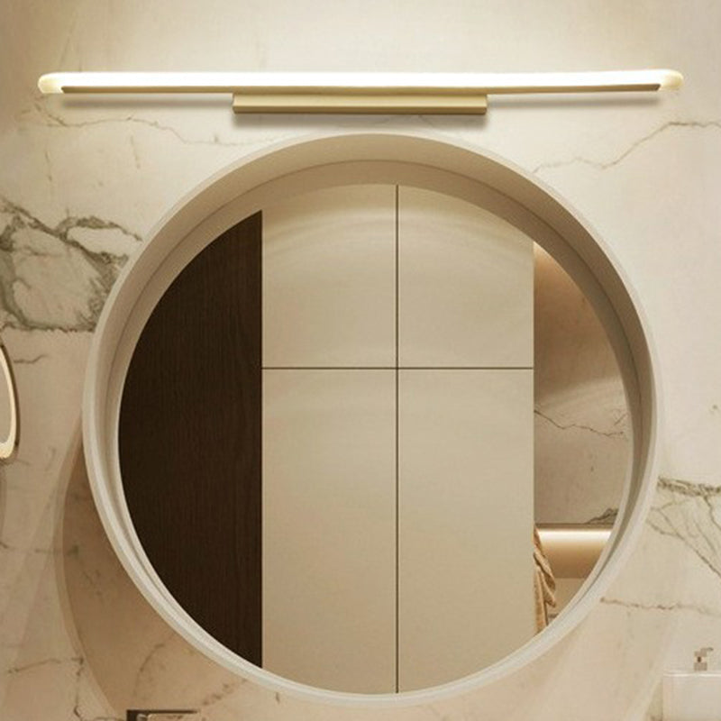 Lisslune | Linear Shaped Bathroom Wall Lamp Acrylic Simplicity LED Vanity Fixture in White