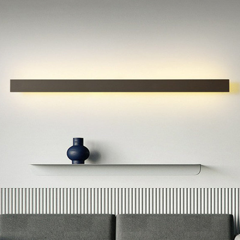 Skørter | Aluminum linear shaped LED wall lighting contemporary black wall lamp fixture for the living room