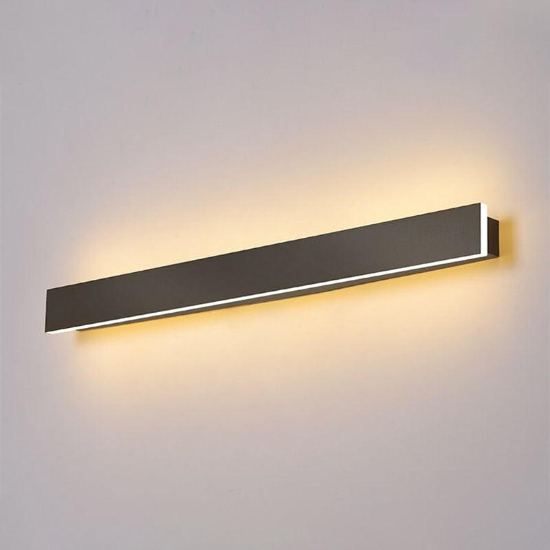 Skørter | Aluminum linear shaped LED wall lighting contemporary black wall lamp fixture for the living room
