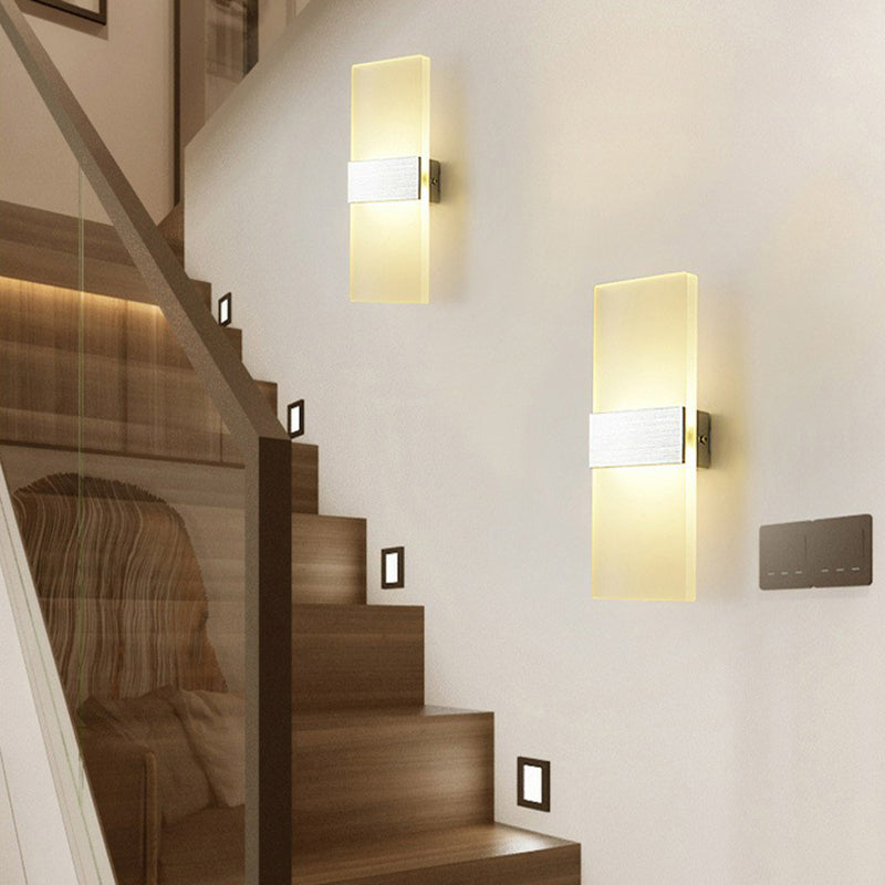 Lisslune | Rectangular LED Wall Light Simplicity Acrylic Hallway Wall Light Lighting
