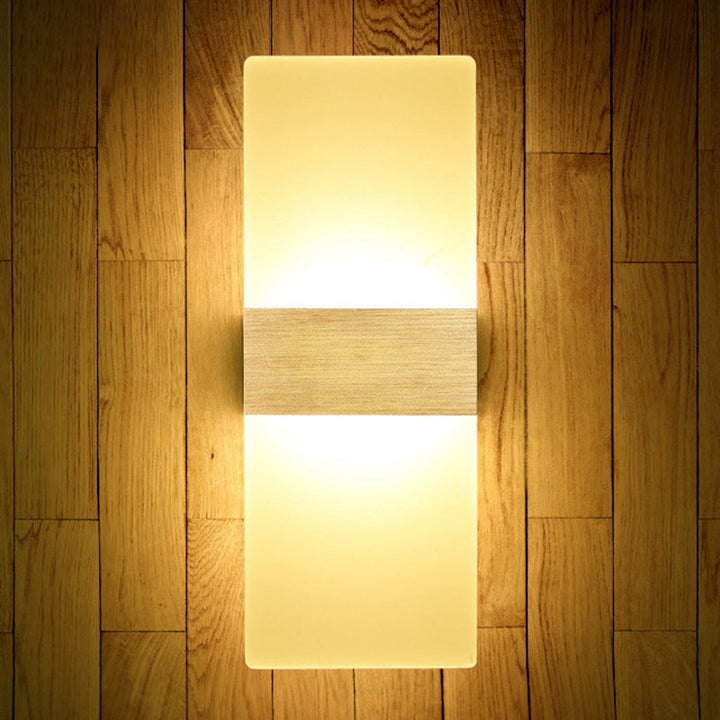 Lisslune | Acrylic Geometric Wall Scone Lamp Modern Style LED Wall Lighting Fixture for Bed Sides