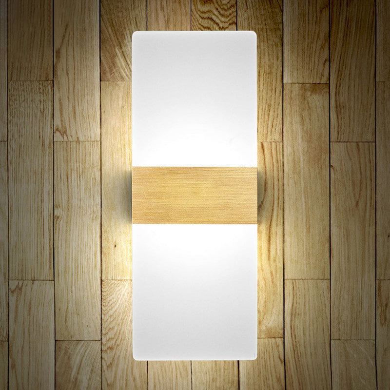 Lisslune | Acrylic Geometric Wall Scone Lamp Modern Style LED Wall Lighting Fixture for Bed Sides