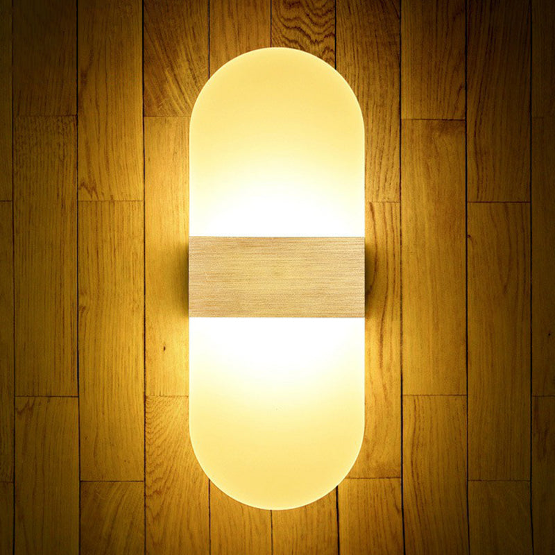 Lisslune | Acrylic Geometric Wall Scone Lamp Modern Style LED Wall Lighting Fixture for Bed Sides