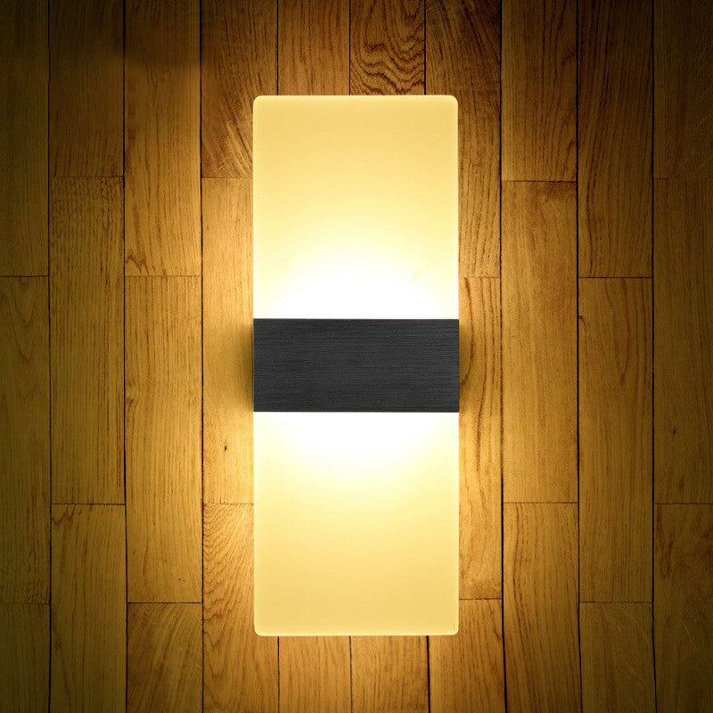Lisslune | Acrylic Geometric Wall Scone Lamp Modern Style LED Wall Lighting Fixture for Bed Sides