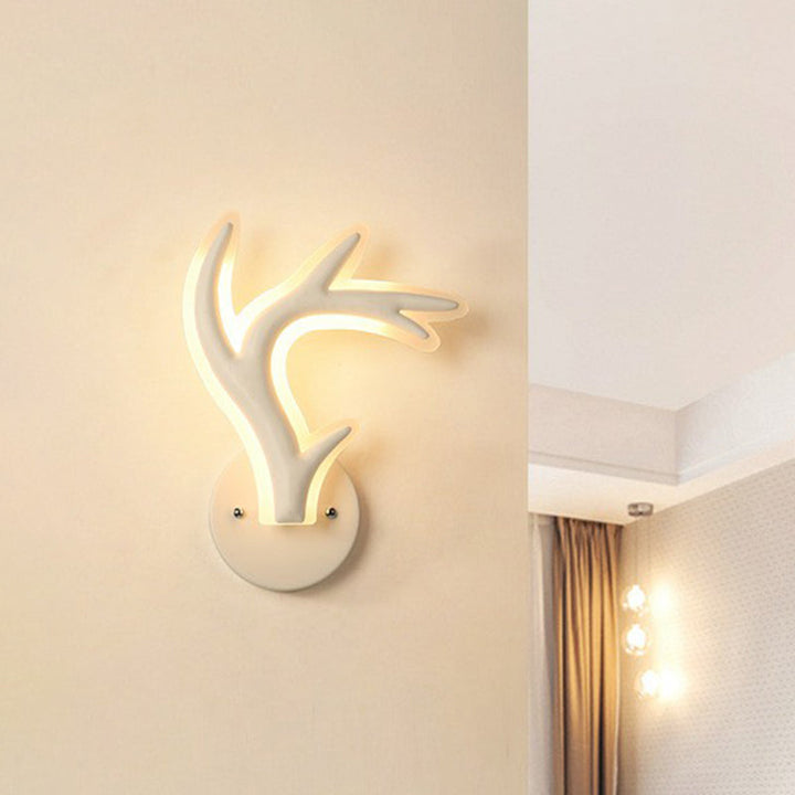Lisslune | Modern Antler-Shaped Wall Light Acrylic Hallway Wall Lights in White