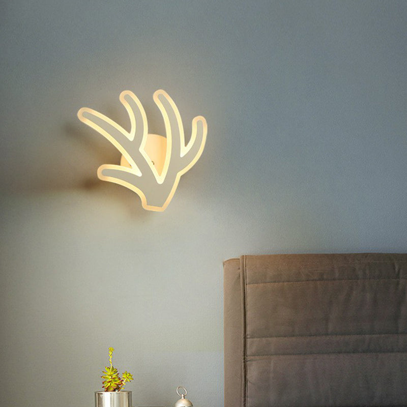 Lisslune | Modern Antler-Shaped Wall Light Acrylic Hallway Wall Lights in White
