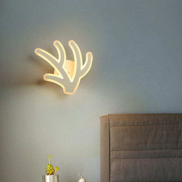 Lisslune | Modern Antler-Shaped Wall Light Acrylic Hallway Wall Lights in White
