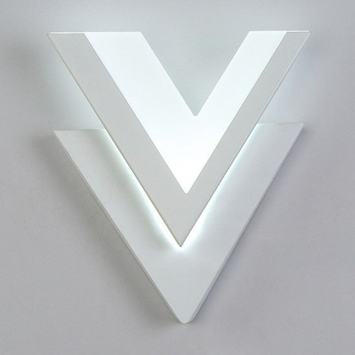 Lisslune | V-shaped LED Wall Lamp Simple Acrylic Living Room Wall Lighting in White