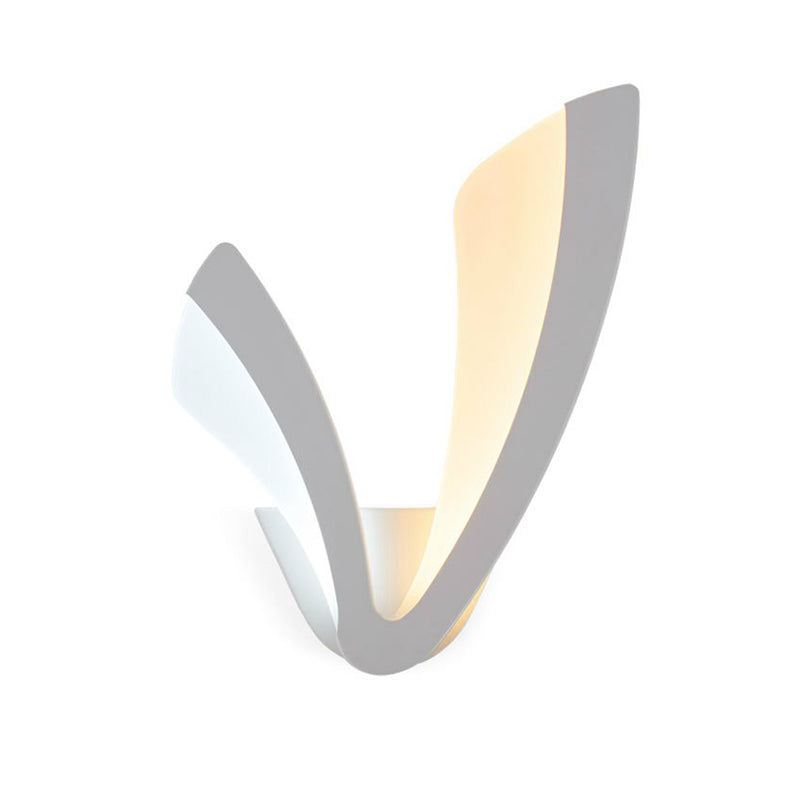 Lisslune | Acrylic V-Shape LED Wall Mounted Light Simplicity White Wall Lamp Lighting for Bedside