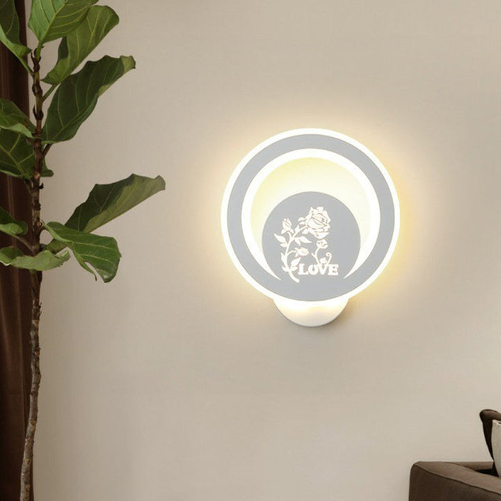 Lisslune | Modern circular wall lamp Acrylic living room LED wall lamp in white