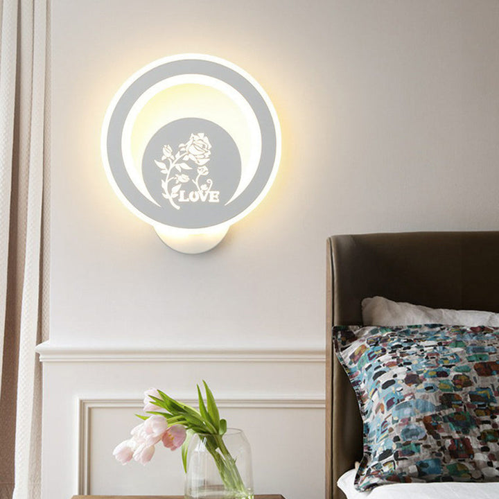 Lisslune | Modern circular wall lamp Acrylic living room LED wall lamp in white