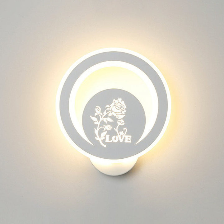 Lisslune | Modern circular wall lamp Acrylic living room LED wall lamp in white