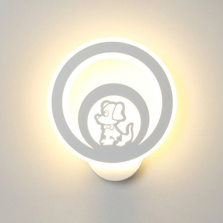 Lisslune | Modern circular wall lamp Acrylic living room LED wall lamp in white