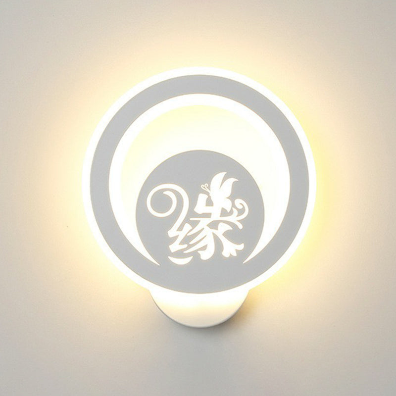 Lisslune | Modern circular wall lamp Acrylic living room LED wall lamp in white