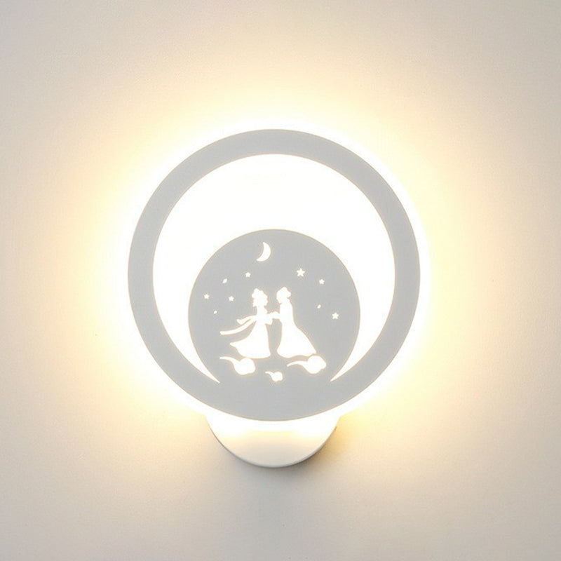 Lisslune | Modern circular wall lamp Acrylic living room LED wall lamp in white