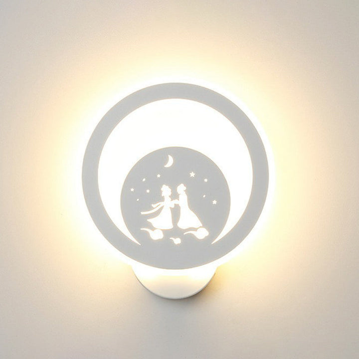 Lisslune | Modern circular wall lamp Acrylic living room LED wall lamp in white