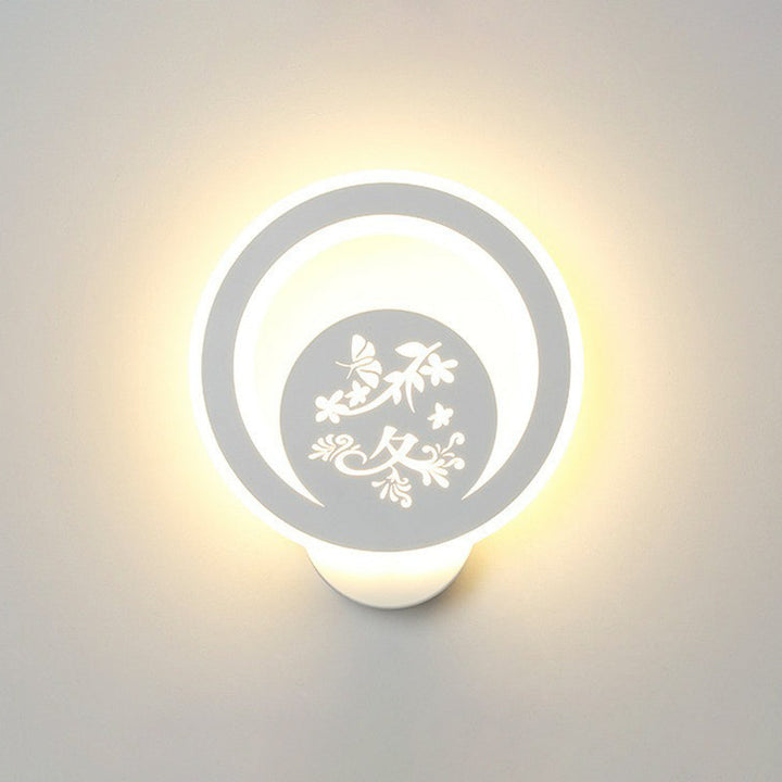 Lisslune | Modern circular wall lamp Acrylic living room LED wall lamp in white