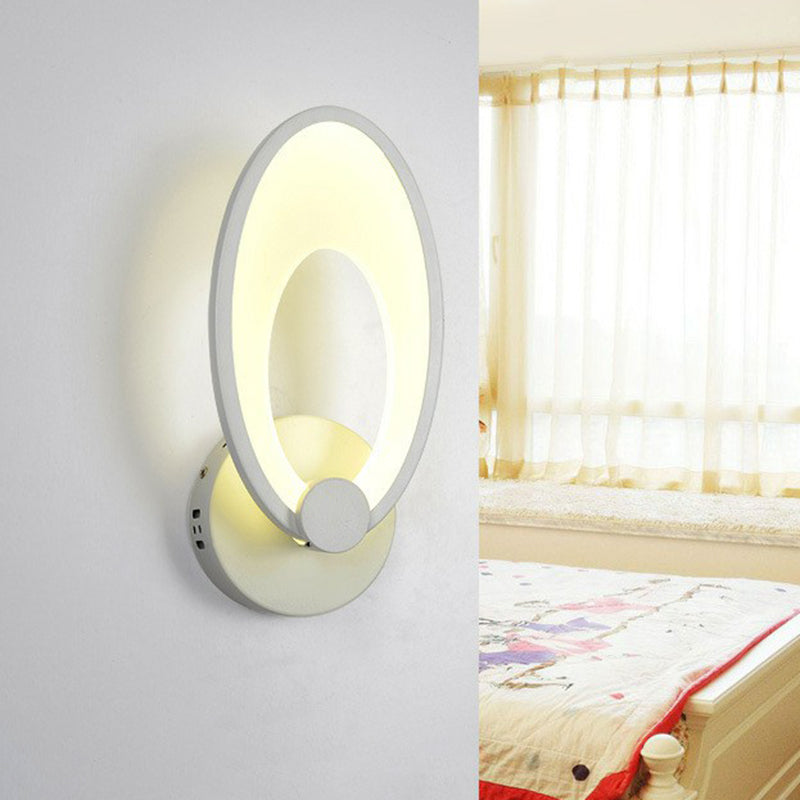Lisslune | Rabbit Ears LED Wall Light Contemporary Acrylic Bedroom Wall Light in White