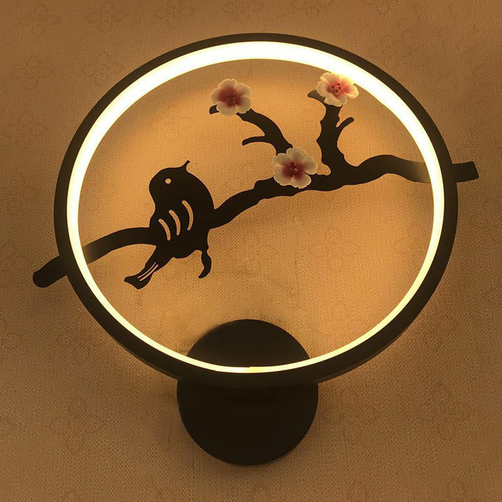 Lisslune | Minimalistic Round Wall Lamp Lighting Acrylic Living Room LED Wall Mount Lighting in White
