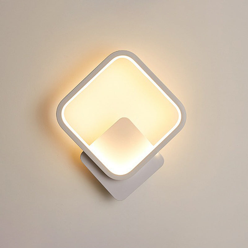 Lisslune | Shadow Wall Sconces Nordic Style Acrylic Corridor LED Wall Lamp Fixture in White