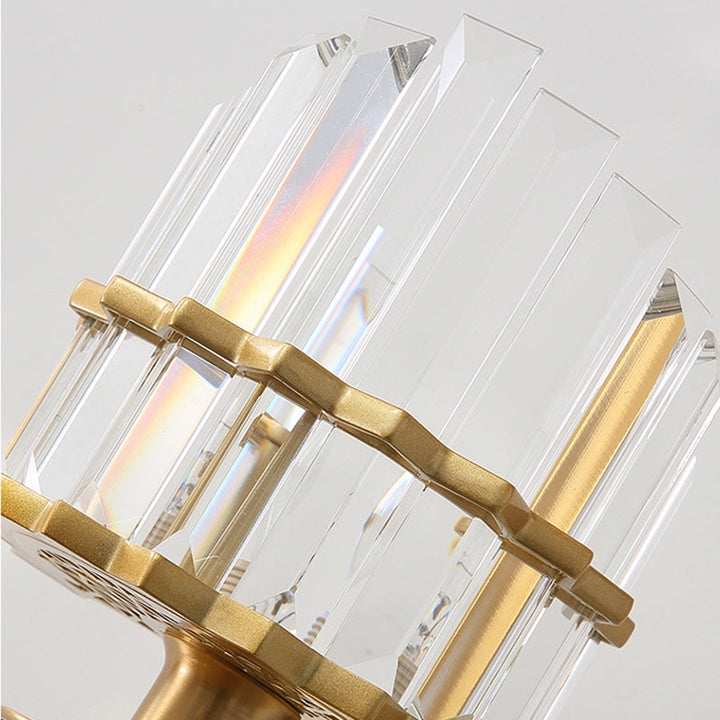Skørter | K9 Crystal Wall Light Modern Style Metal 1 Light Black/Brass Finish Wall Light for Living Room