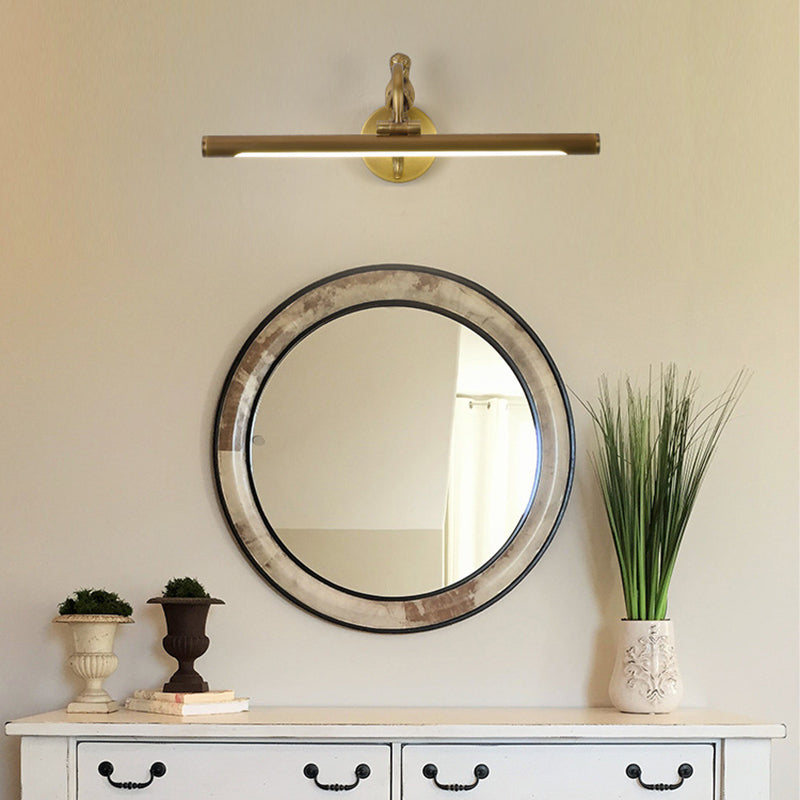 Skørter | Black/Antique Brass Tube Vanity Light Classic Metal LED 14"/18"/23" W Bathroom Wall Light