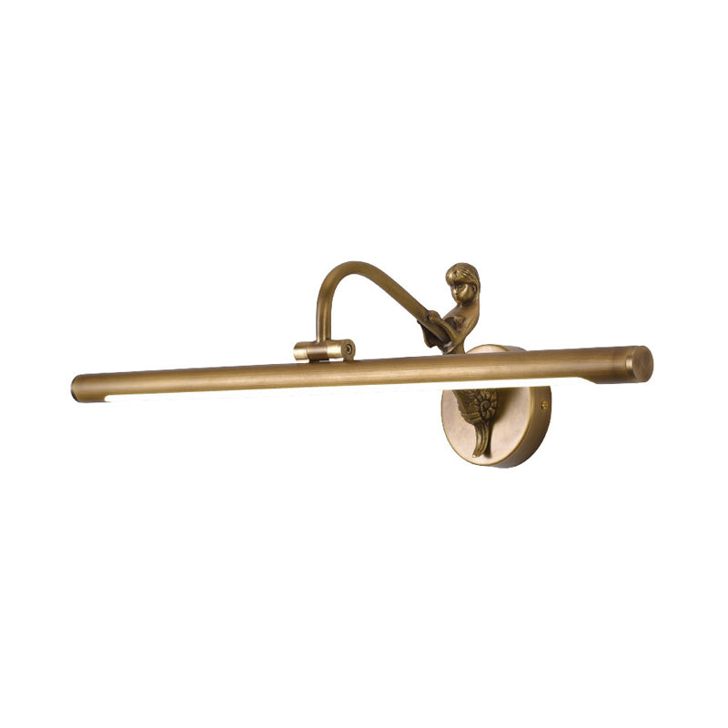 Skørter | Black/Antique Brass Tube Vanity Light Classic Metal LED 14"/18"/23" W Bathroom Wall Light