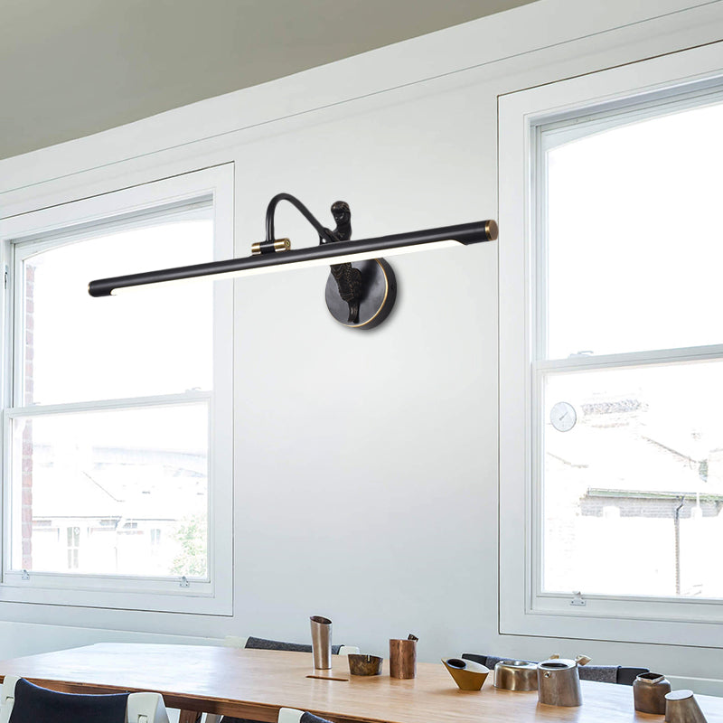 Skørter | Black/Antique Brass Tube Vanity Light Classic Metal LED 14"/18"/23" W Bathroom Wall Light