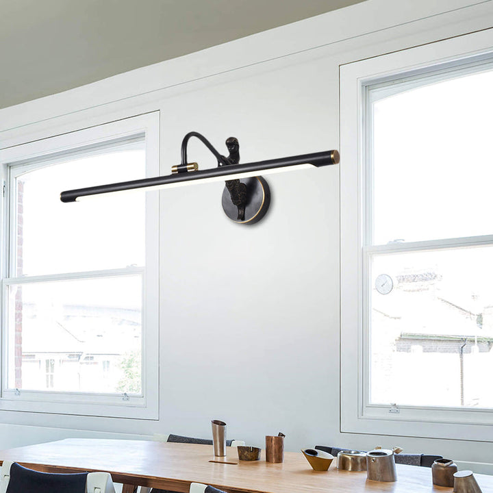 Skørter | Black/Antique Brass Tube Vanity Light Classic Metal LED 14"/18"/23" W Bathroom Wall Light