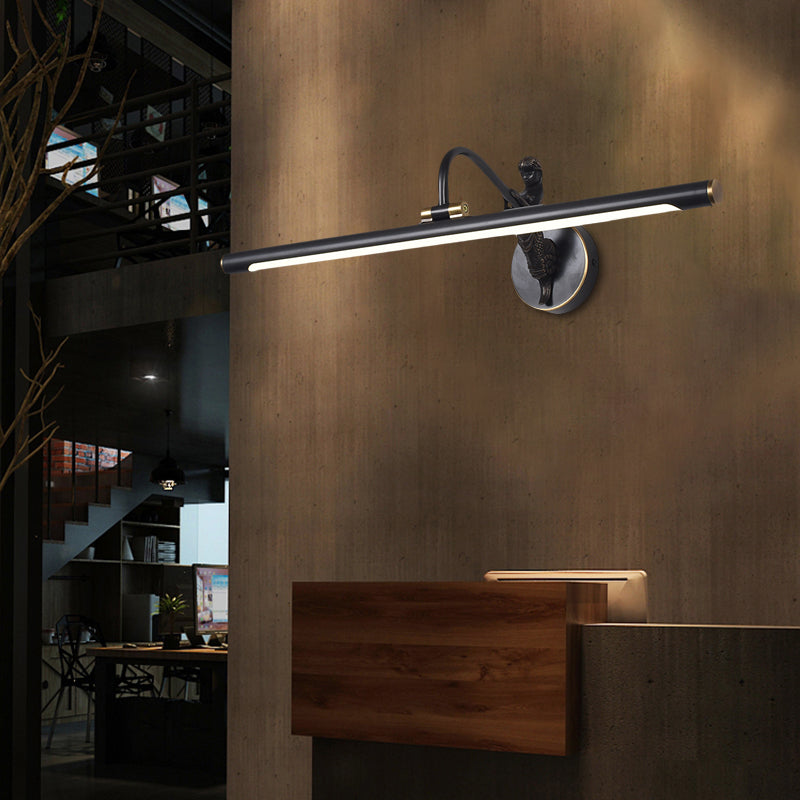 Skørter | Black/Antique Brass Tube Vanity Light Classic Metal LED 14"/18"/23" W Bathroom Wall Light