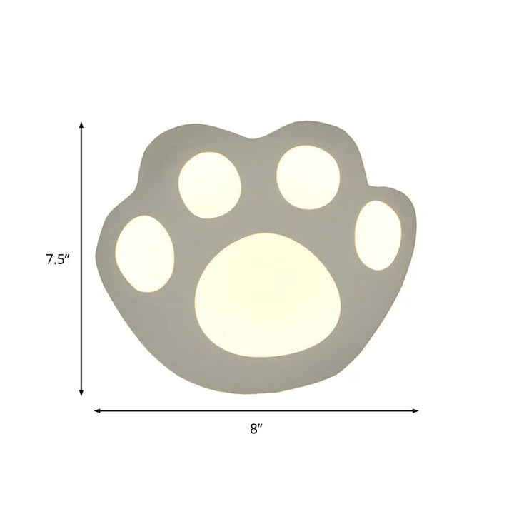 Skørter | Flat Cartoon-Shape Wall Lamp Modern Stylish Acrylic LED Wall Light in White for Stairs