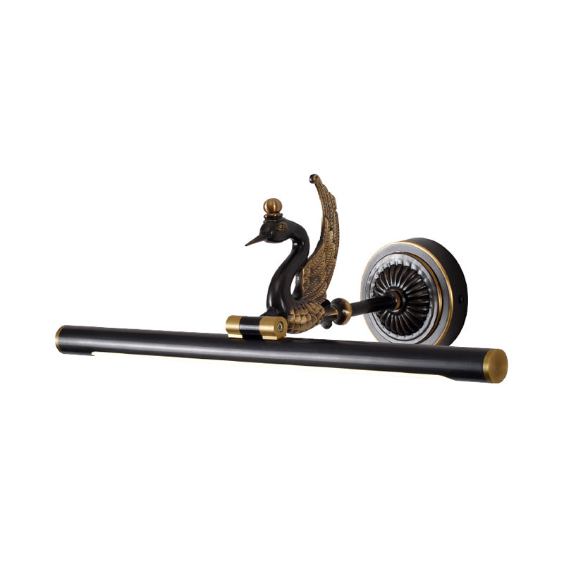 Skørter | Traditional linear wall lamp metal LED 14"/18"/23" wide brass/black bathroom sink lighting