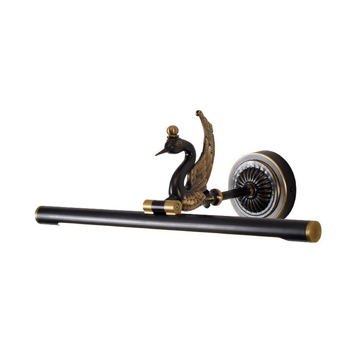 Skørter | Traditional linear wall lamp metal LED 14"/18"/23" wide brass/black bathroom sink lighting