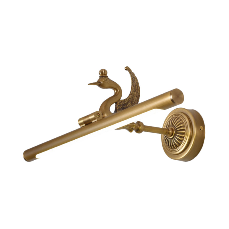 Skørter | Traditional linear wall lamp metal LED 14"/18"/23" wide brass/black bathroom sink lighting