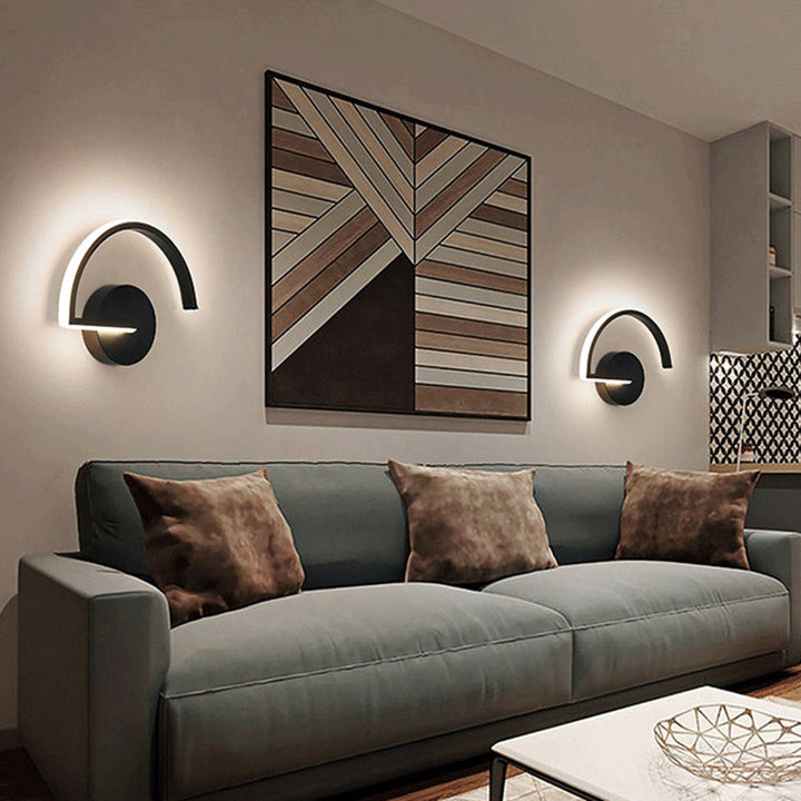 Lisslune | Geometric Wall Spotlight Contemporary Aluminium Bedside LED Wall Light