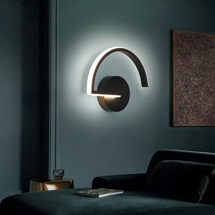 Lisslune | Geometric Wall Spotlight Contemporary Aluminium Bedside LED Wall Light