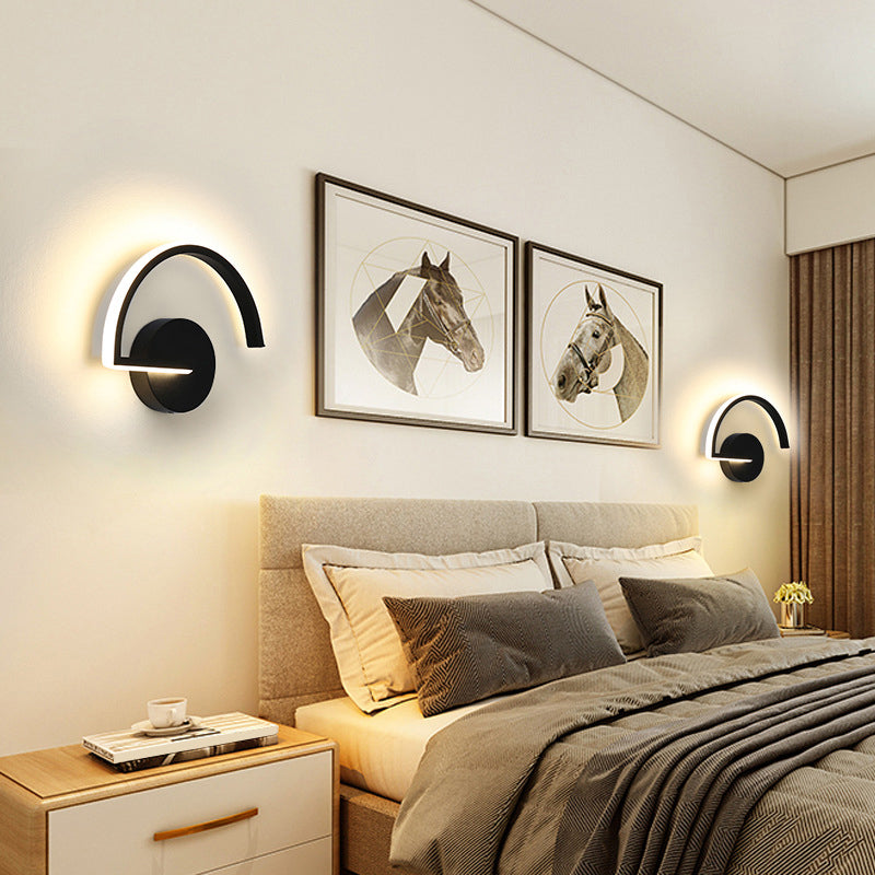 Lisslune | Geometric Wall Spotlight Contemporary Aluminium Bedside LED Wall Light